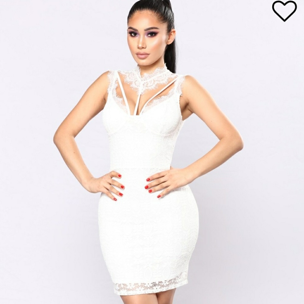 🛍💕Without a Doubt lace dress (White)